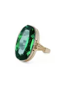 14K Yellow gold Emerald Ring Vintage style vrc113y